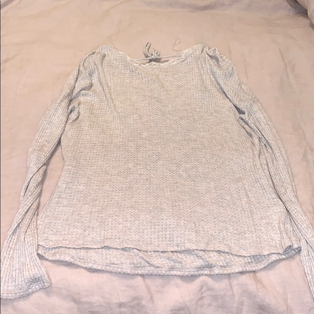 Oversized Tan long Sleeve Top